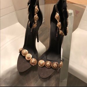 REPOSH!! Peace & Love Olive Green Embellished Heel